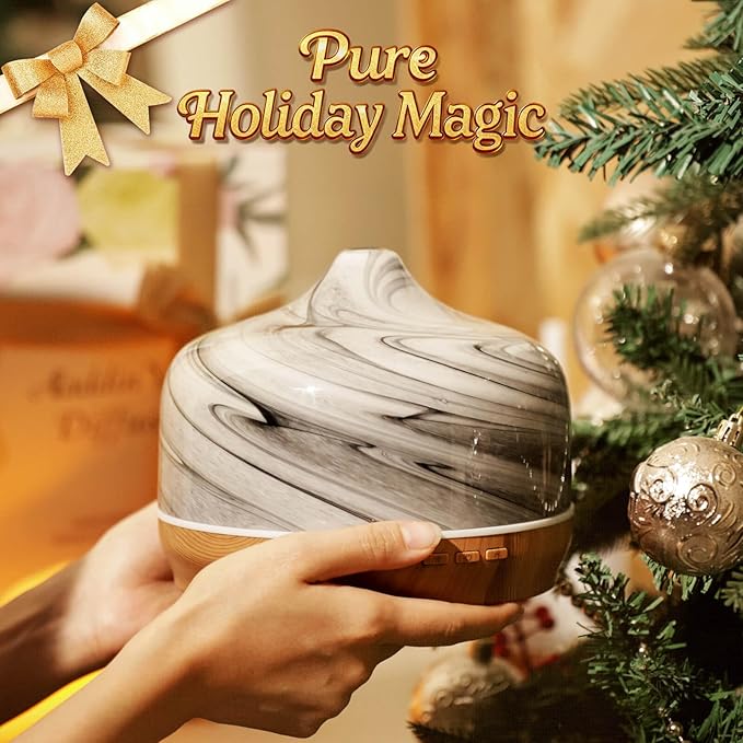 Porseme 500ml Glass Essential Oil Diffuser Aromatherapy Ultrasonic Cool Mist - Image 6