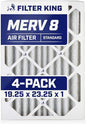 Filter King 19.25x23.25x1 Air Filter | 4-PACK | MERV 8 HVAC Pleated A/C Furnace by FilterKing