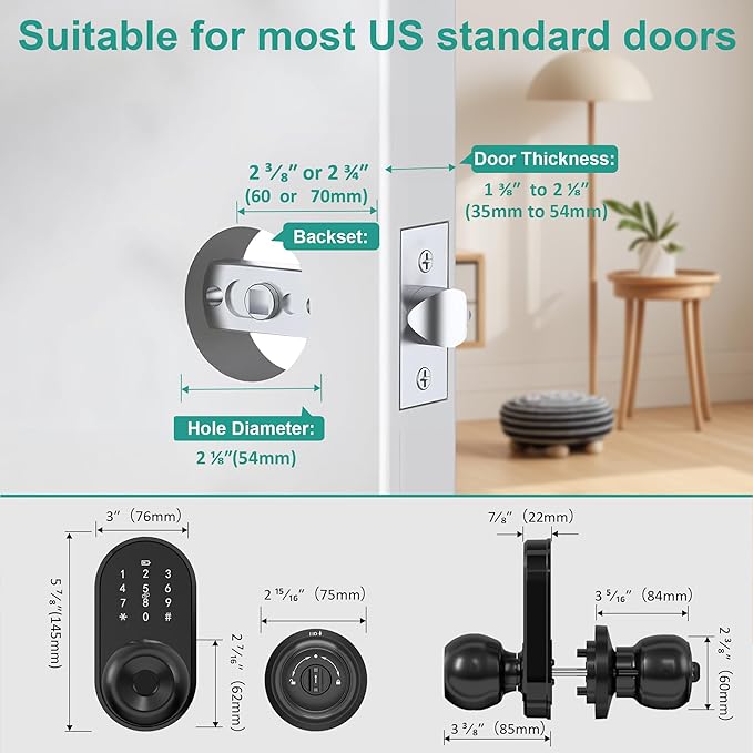 Smart Door Lock Keyless Entry Door Lock - Image 4