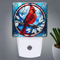 PODMemory Cardinal Stained Glass Night Lights Plug into Wall by PODMemory
