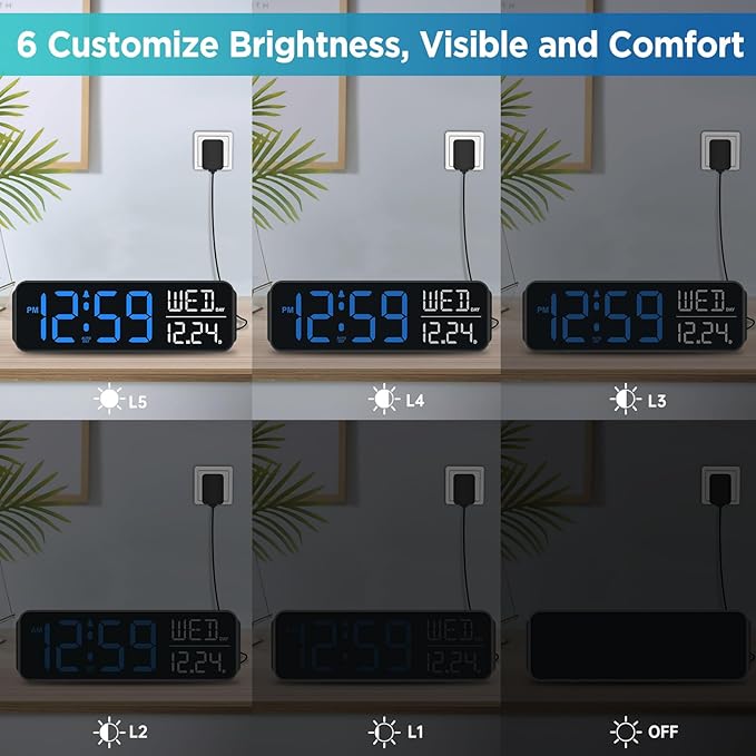Peakeep Large Display Digital Alarm Clock - Image 3