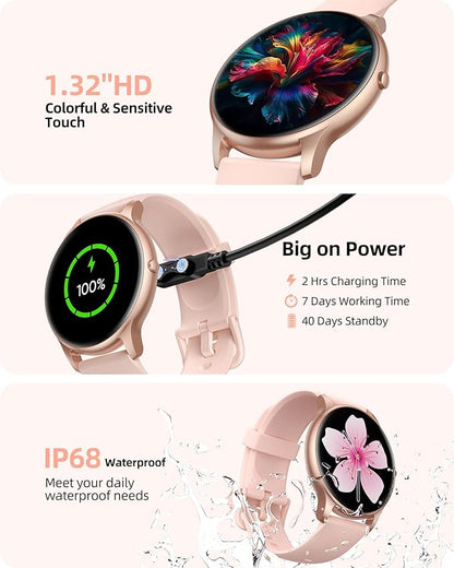Parsonver Smart Watch for Women, HD Screen Fitness Tracker IP68 Waterproof - Image 5