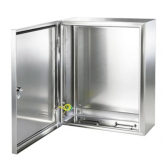Electrical Enclosure 16x16x8, 304 Stainless Steel Enclosure IP66 Waterproof and by YcXingnon