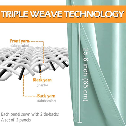 Hiasan RV Blackout Curtains for Bedroom, 52 x 30 Inches Long - Image 3