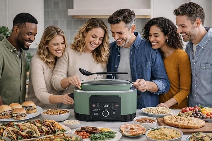 8.5 Quart Large Capacity Multi Cooker, Programmable Electric Pot - Image 7