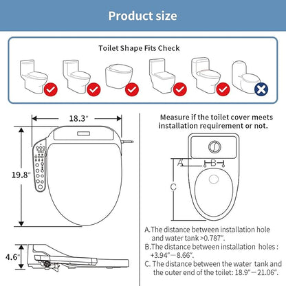 KERDE Electric Bidet Toilet Seat, Bidets - Image 5