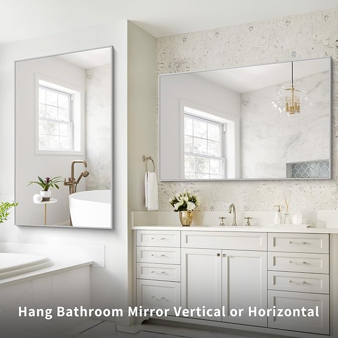 36x55 inch Bathroom Mirror, Large Rectangular Wall Mirrors - Image 5
