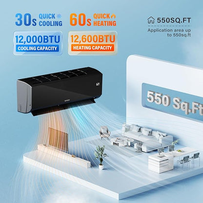 ROVSUN 12, 000 BTU Mini Split Air Conditioner & Heater - Image 2