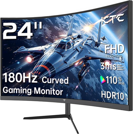 KTC 24 Inch 1500R Curved Gaming Monitor, 180Hz 1ms FHD 1080p VA Monitor by KTC