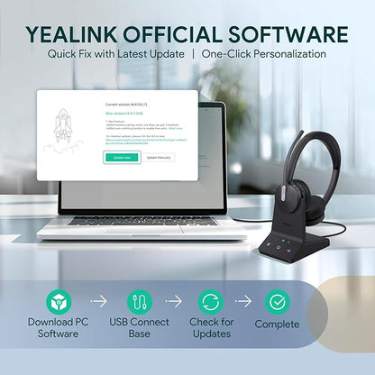 Yealink WH64 DECT & Bluetooth Mono UC Wireless Headset, 606ft Long Range Work - Image 6