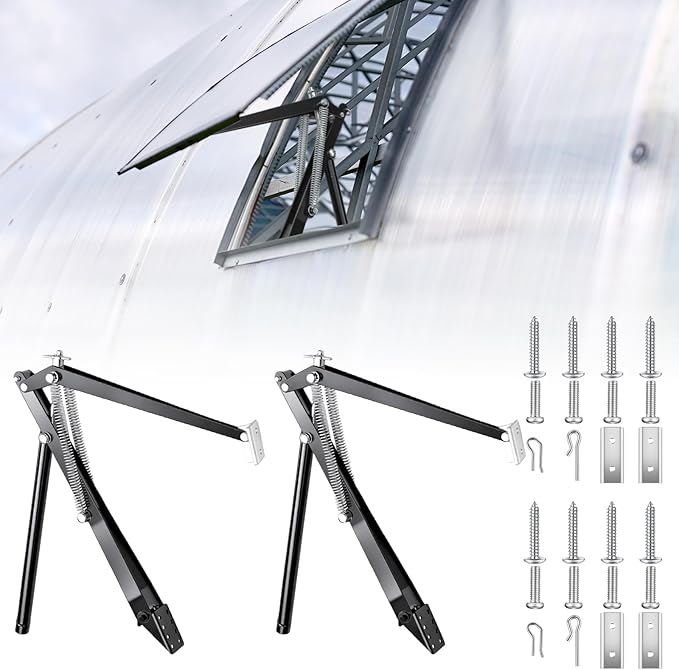Amylove 2 Pcs Dual Spring Automatic Roof Vent Opener Greenhouse Accessories by Amylove