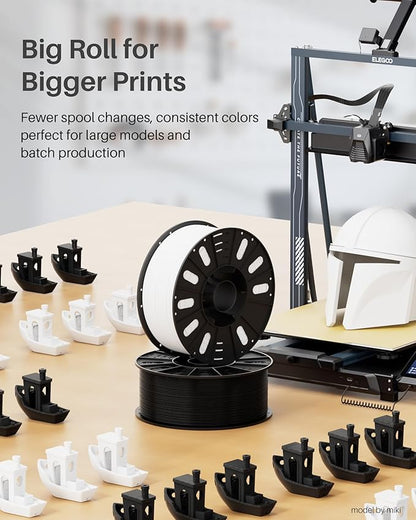 ELEGOO PLA Filament 1.75mm Black 3KG, 3D Printer Filament Dimensional Accuracy - Image 2
