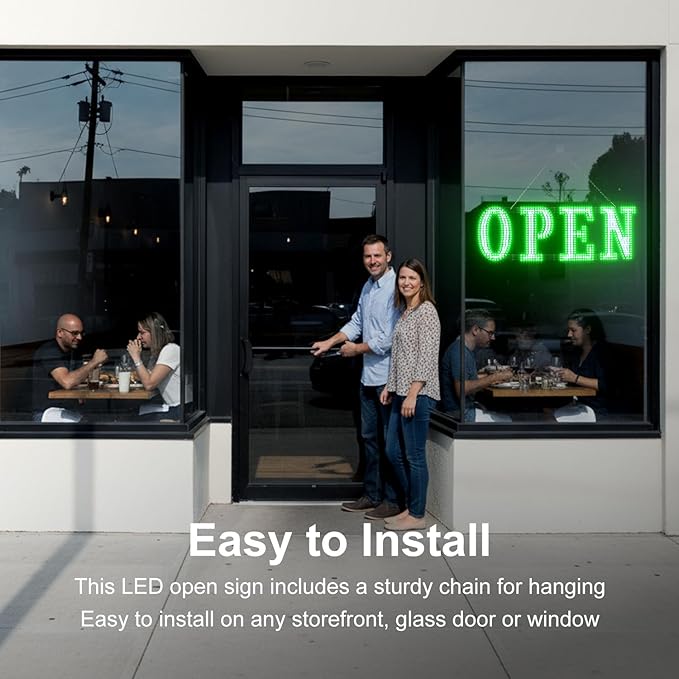 Open Sign for Business Super Bright LED Flashing Open Signs 40x14 Inch Large - Image 5