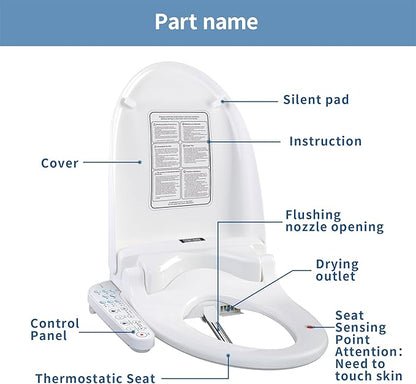 KERDE 08 Smart Electric Bidet Toilet Seat - Image 6
