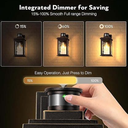 VIANIS Motion Sensor Outdoor Light Fixture, 2 Pack Oil-Rubbed Bronze, - Image 4