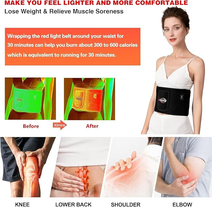 USUIE Red Light Therapy Belt, Infrared Light Therapy Wrap Red Light Therapy - Image 6