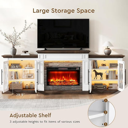 104" LED Fireplace TV Stand - Image 6