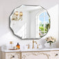 GLASHOM Frameless Bathroom Mirror, 30x36 inch Vanity Mirror Beveled Edge Wall by GLASHOM