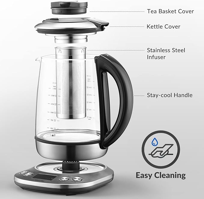 Mecity Electric Tea Kettle Borosilicate Glass Tea Maker - Image 6