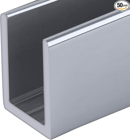 Brixwell SDCD38BA-XCP50 Brite Anodized 3/8" Fixed Panel Shower Door Deep by Brixwell