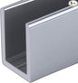 Brixwell SDCD38BA-CCP23-XCP5 Brite Anodized 3/8" Fixed Panel Shower Door Deep by Brixwell