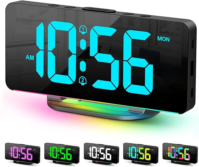 Digital Alarm Clock, Large LED Digital Clock by HournorDigitalClock