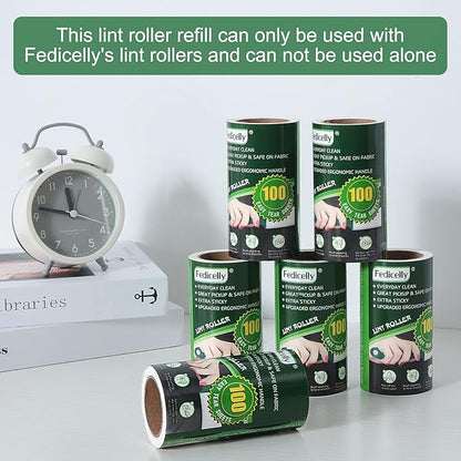 Fedicelly Lint Rollers Pet Hair Extra Sticky Refills, Mega Value Set 600 Sheets - Image 6