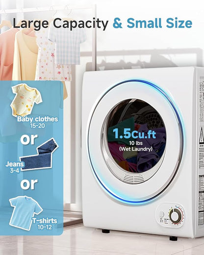 110V Portable Dryer – 850W Compact Clothes Dryer - Image 4