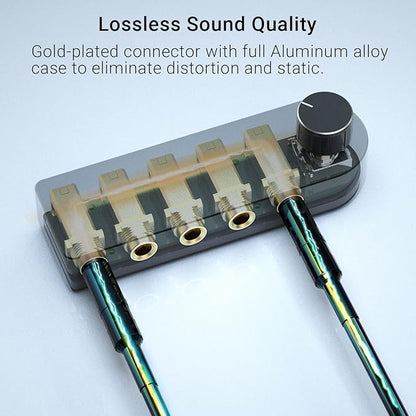 Cubilux Bidirectional 4-Channel 6.35mm Audio Selector, 1x TRS to 4X TRS Stereo - Image 5