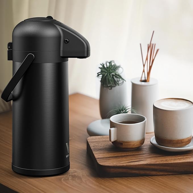 Airpot Coffee Carafe for Keeping Hot - 102 OZ/ 3.0L Coffee Dispenser - - Image 6