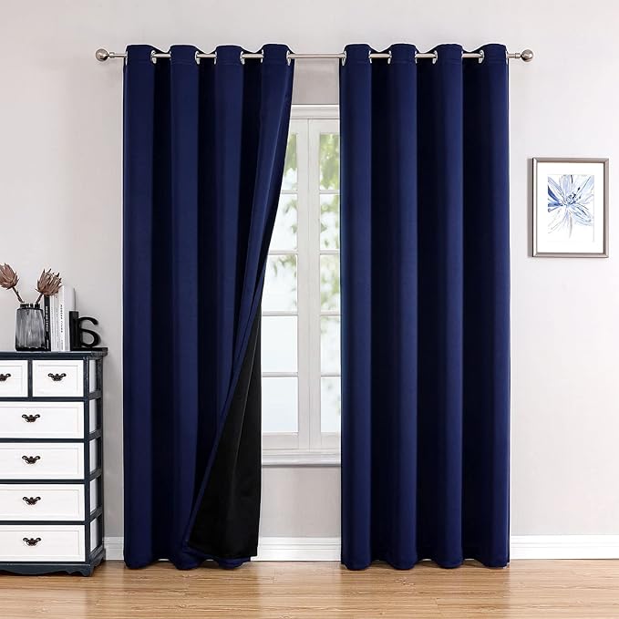 ChrisDowa 100% Blackout Curtains 120 inch Long by ChrisDowa