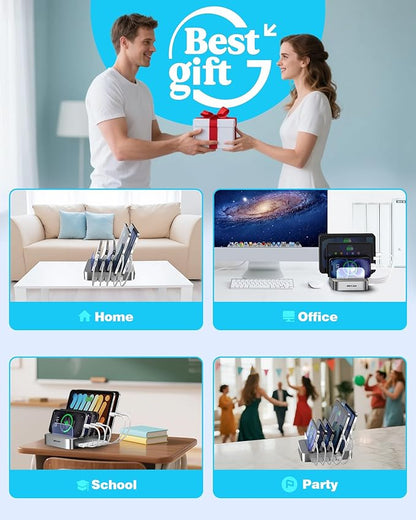 MSTJRY Charging Station for Multiple Devices : 5 Port Multi USB-A Charger - Image 6