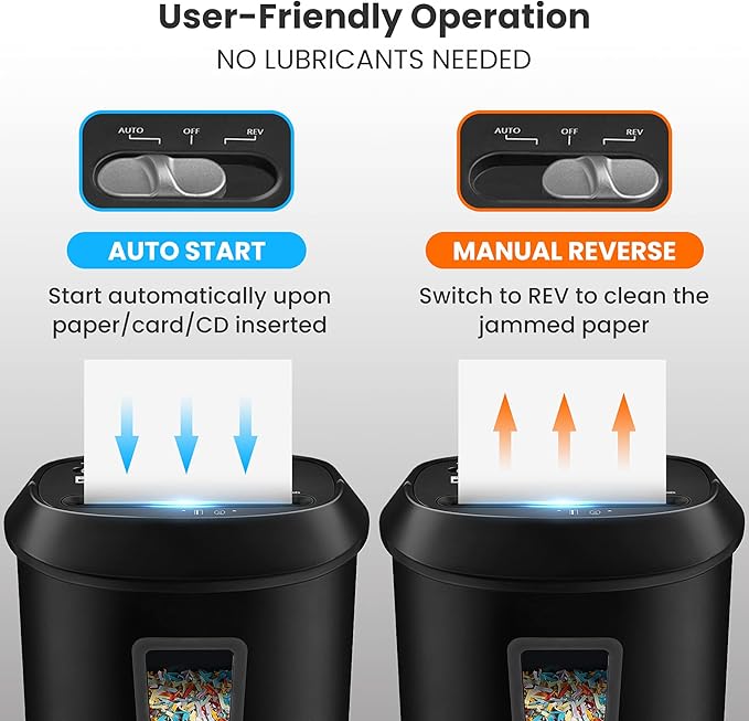 Paper Shredder 14-Sheet Cross-Cut Shredder - Image 5