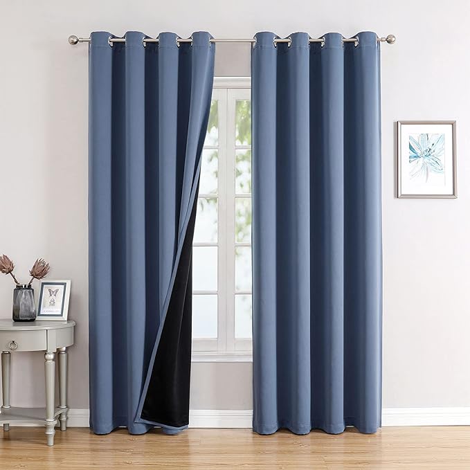 ChrisDowa 100% Blackout Curtains 108 inch Long by ChrisDowa