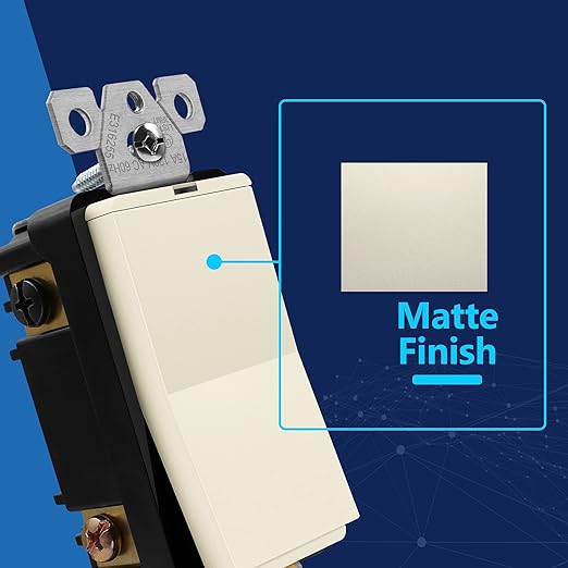 LIDER Minimalist Design Matte Finish Lighted 4-Way Decorator Light Switch - Image 4