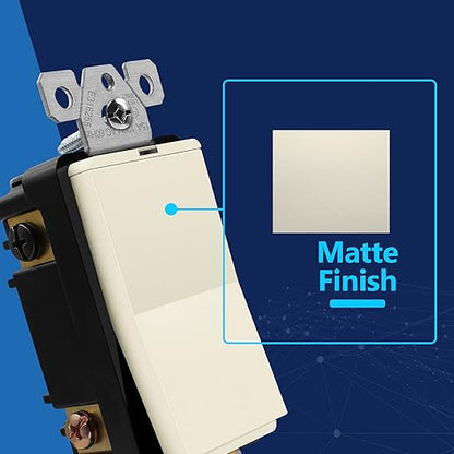 LIDER Minimalist Design Matte Finish Lighted 4-Way Decorator Light Switch - Image 4