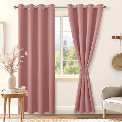 Hiasan Blackout Curtains for Bedroom, 52 x 84 Inches Long - Image 2