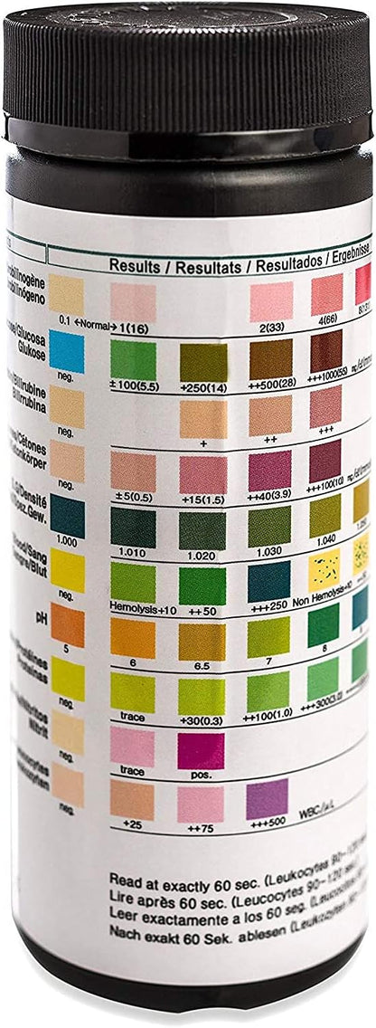 One Step Pet Urine Testing Strips, 100 x Urinalysis Parameter Tests - Image 2