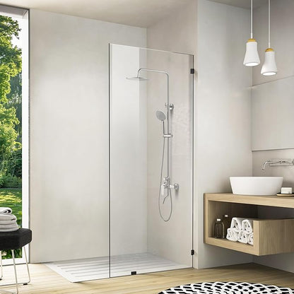 Bathroom Shower Door 30.5" W x 78.75" H, Frameless Fixed 3/8" Thick Clear by Danmeiwying