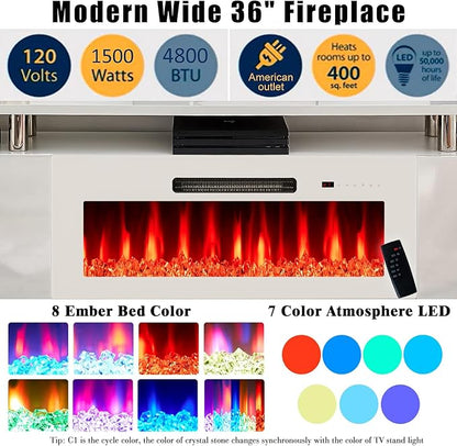 AMERLIFE Fireplace TV Stand - Image 2