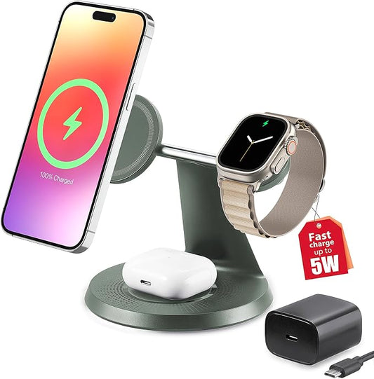 3 in 1 Wireless Charging Station by ZECHIN