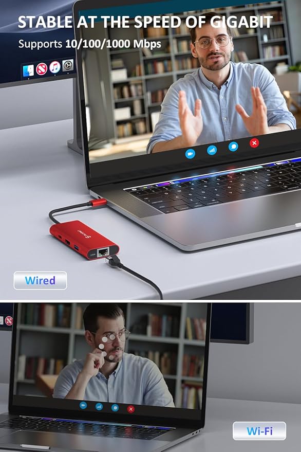 UtechSmart USB C Hub, Ethernet Multiport Adapter 6 in 1 USB C to HDMI Dock - Image 7