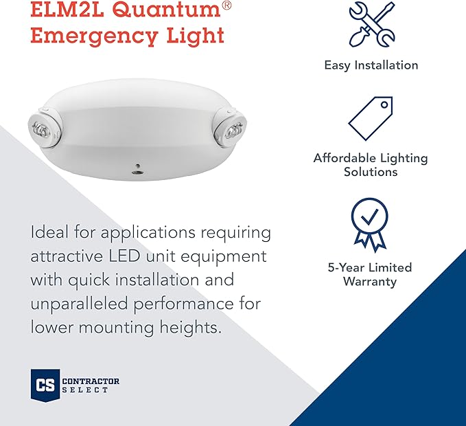 Lithonia Lighting Quantum Emergency Light, Contemporary Commercial LED - Image 2