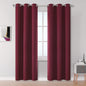 DUALIFE Burgundy Blackout Curtains Panels by DUALIFE