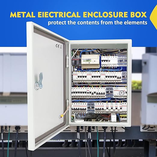 Outdoor Electrical Box, Steel Junction Box 16 x 12 x 8'', NEMA 4X Electrical - Image 2