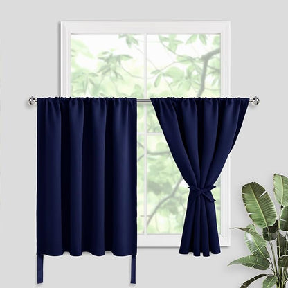 JIUZHEN Short Blackout Curtains by JIUZHEN