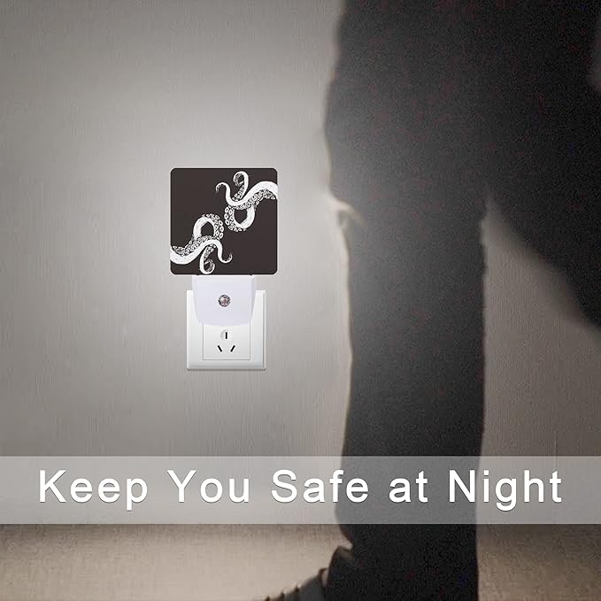Smoaffly Octopus Night Light Plug-in LED Nightlights Auto Sensor Night Lamp - Image 7