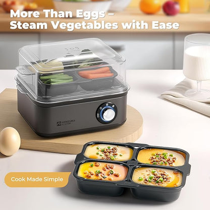 Annie & Mia Design Electric Egg Cooker, Stainless Steel 8 Egg Capacity egg - Image 4