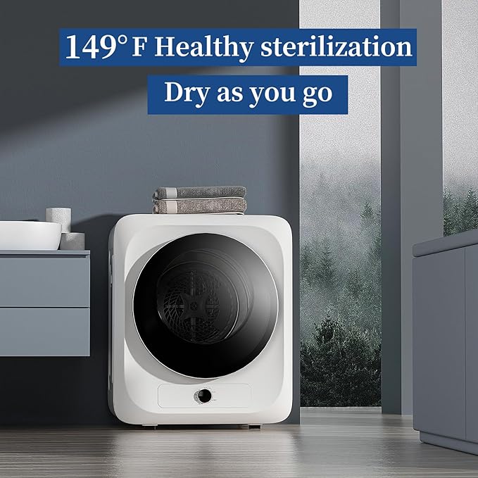VCJ Portable Clothes Dryer for Apartment, 10lbs Compact Electric Laundry Dryer - Image 4