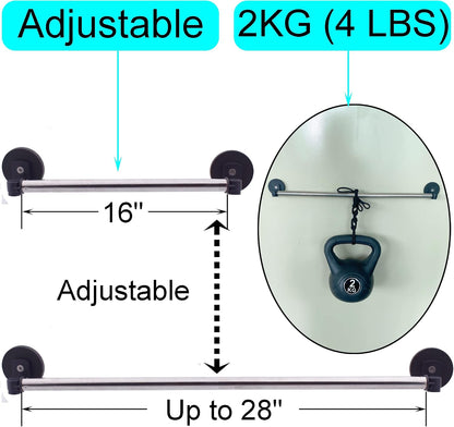 YYST Type A 16-28" Strong Magnetic Curtain Rod, cafe,Sash Rod W/Magnet (Black-1)
